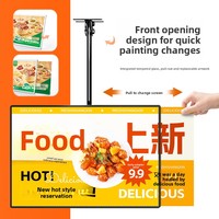 Panneau publicitaire lumineux LED ultra-fin en alliage d'aluminium haute définition pour les magasins de thé au lait et les restaurants