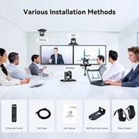 2024 caméra PTZ professionnelle VHD20U zoom optique 20x USB/HDMI caméra de diffusion en direct pour les services d'événements d'église/culte
