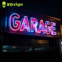 Enseigne publicitaire lumineuse en lettres 3D LED personnalisées en acrylique pour entreprises, étanche IP65, compatible Google Assistant