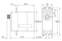 Servomoteur sans noyau 11kgf 7.4V à engrenages entièrement métalliques 360 degrés TTL 0.09s Mini programmable pour RC Crawler Bras robotisé Direction