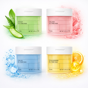 Discos de Tónico en Gel, 60 Unidades, Colágeno, Cera Nol Vita, Niacinamida, Algas Marinas, Hidratantes, Refrescantes, Reductores de Poros, Cuadrados, para el Cuidado Facial - Product Image 2