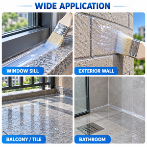 Revêtement transparent imperméable liquide blanc laiteux appliqué au pinceau sur les carreaux existants <span class=keywords><strong>pour</strong></span> la <span class=keywords><strong>protection</strong></span> des murs enduits - Product Image 5