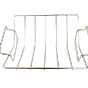 Hot Sale Lower Price Non-stick Stainless Steel Barbecue Tools Turkey Roast Rack 304 Stainless Steel Bbq Rib Rack