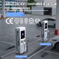 Stations de recharge rapides pour véhicules électriques DC à faible coût, 160 kW, divisées, GB/T CCS2 CHAdeMO CE, chargeur de voiture électrique