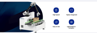 Palettiseur Robotique Industriel Entièrement Automatique, Système de Palettisation Haute Vitesse avec Boîte de Vitesses pour Opérations de Fin de Ligne Alimentaire et Boissons