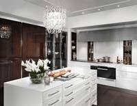 Kabinet Dapur Modular Kayu Solid Modern Mewah Tahan Air untuk Apartemen dan Ruang Makan dengan Garansi Perangkat Keras 3 Tahun