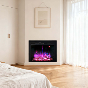 <span class=keywords><strong>Chimenea</strong></span> Eléctrica de Estilo Francés Retro de 28''/30'' con Efecto de Leños y Calefacción para Sala de Estar - Product Image 4