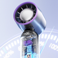 Nouveau Design Ventilateur Plage Pliable Haute Vitesse 2000mAh Rafraîchissant, Mini Ventilateur USB Portable Rechargeable pour Extérieur