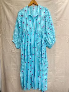 เสื้อผ้าและเครื่องประดับคุณภาพดีที่สุด ชุดเดรสยาวผ้าฝ้ายลำลองสำหรับผู้หญิง สวมใส่สบาย สวยสง่า เหมาะสำหรับทุกวัน จากอินเดีย - Product Image 1