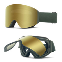 Masque de ski TPU pour adulte, transfrontalier, avec lentille relevable, sportif, coloré, pour la neige, extérieur, montagne, double couche, magnétique, anti-buée, modèle 117