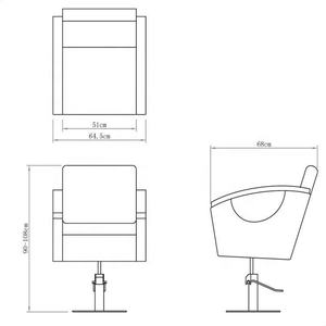 Silla de Peluquería Moderna Dorada y Blanca, Sillas de Estilista, Muebles de Salón, Silla de Barbería - Product Image 6