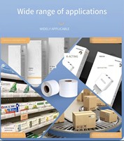 Étiquettes autocollantes personnalisées en rouleau, papier synthétique thermique enduit PVC PET pour usage quotidien et logistique