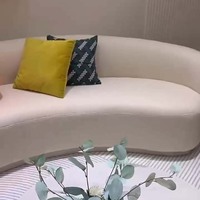 Nuevo Sofá Curvo Semicircular, Juego de Muebles de Sala de Estar Modernos y Lujosos de Terciopelo, Sofá en Forma de Luna