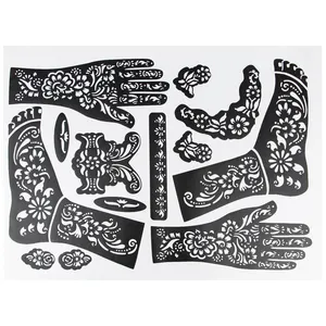 Hoge Kwaliteit S India Herbruikbare Arabische Mehndi Hand Voet Airbrush Tijdelijke Henna Tattoo Stencil Voor Vrouwen Meisje