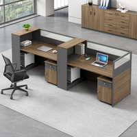 Bureau de direction moderne de haute qualité avec cloison en acrylique, table de bureau avec cloison, table d'ordinateur avec cloison