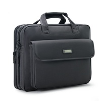 Sacoche pour ordinateur portable d'affaires pour homme - Grande capacité, tissu Oxford, sac souple, imperméable, léger, écologique, idéal pour le bureau