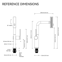Robinet de cuisine à levier unique, sans plomb, NSF 61, tête de pulvérisation à 3 fonctions, pluie, robinet mélangeur rétractable en zinc pas cher, un trou
