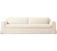 Canapé trois places moderne de luxe léger, en tissu, avec structure en bois massif, durable et polyvalent, pour appartement, villa, salon, mobilier de maison