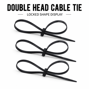 Attaches-câbles en nylon à double tête 50 lb, attaches à double verrouillage PA66, attaches parallèles pour applications solaires et automobiles 4,8 x 250 mm - Product Image 5