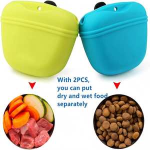 กระเป๋าใส่อาหารสุนัขซิลิโคนแบบสั่งทำ OEM ขายดี ป้องกันการรั่วซึม ใช้ฝึกสัตว์เลี้ยง แบบแฮนด์ฟรี  กระเป๋าใส่ขนมสัตว์เลี้ยงซิลิโคนสำหรับฝึกสัตว์เลี้ยง - Product Image 6