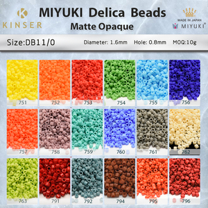 Miyuki <strong>Delica</strong> <strong>Beads</strong> 1.6 mm [21 Color Matte Opaque 2 ]10g Pack - Product Image 1