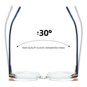 Monture de lunettes œil-de-chat TR87272 anti-lumière bleue, monture complète, verres en acétate, unisexe, lunettes de mode géométriques, motif guépard - Product Image 2