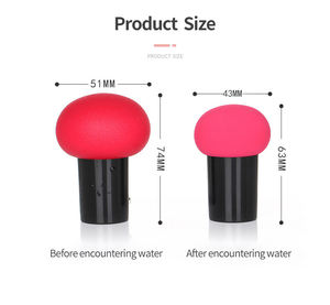 Éponge molle pour poudre de fond de teint, maquillage professionnel, liquide, crème, en forme de champignon, lisse, pour cosmétiques, cadeaux, 1 pièce - Product Image 4