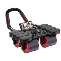 Roue d'entraînement abdominal classique de forme physique à la maison en gros EVA et rouleau de roue en plastique avec tapis de gymnastique pour l'exercice de gymnastique à domicile