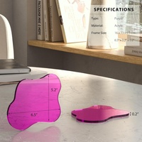 Support à boissons transparent en acrylique pour bureau, en forme de nuage, pour tasse à café, multifonctionnel pour salon et supermarché