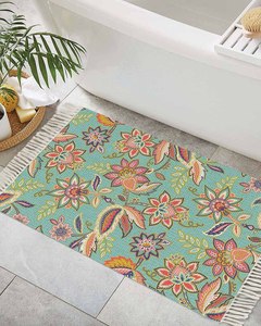 <strong>Runner</strong> <strong>Rug</strong> 2x6 Feet Hand Woven Farmhouse <strong>Rug</strong> with Hand Knotted Fringes Great in <strong>Kitchens</strong> Hallways Bathrooms Meditation Yoga Mat - Product Image 2