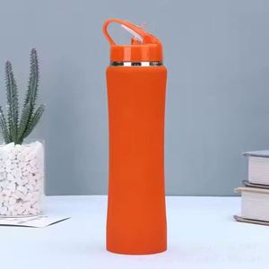 Bouteille d'eau sport isotherme réutilisable pour voyage, 600 ml 750 ml, en acier inoxydable 304, avec paille et porte-clés, conservation de la chaleur 6-12 heures - Product Image 3