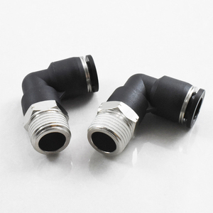 Raccord coudé pneumatique rapide mâle NPT/BSP 90 degrés PL 1/8 1/4 3/8 1/<span class=keywords><strong>2</strong></span> pouce pour tube 01 02 03 04 - Product Image 3