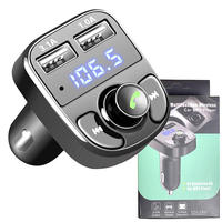 Chargeur de voiture X8 V5.0 3.1A, transmetteur FM, lecteur MP3, appels audio mains libres, chargeur rapide pour téléphones