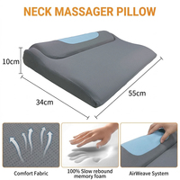 Almofada de Tração Cervical Sem Fio com Compressão de Ar e Calor, Massageador Cervical de Espuma de Memória para Alívio da Dor, OEM ODM