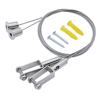 Kit de suspension de panneaux acoustiques en câble d'acier inoxydable OEM personnalisé avec clip, accessoires de suspension 1.0-3.0mm
