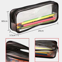 Nouvelle trousse à crayons en PVC transparent et imperméable 2026 à faible MOQ