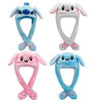 Lapin en peluche personnalisé à LED en croissance oreilles sautantes mobiles en peluche mignon rose longues oreilles de lapin chapeau jouets pour filles enfants