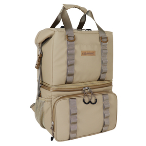 SENDA กระเป๋าเป้สะพายหลังโพลีเอสเตอร์แบบรีไซเคิลได้ความจุขนาดใหญ่สำหรับการตั้งแคมป์แบบสบาย ๆ แบบสองชั้นซิปแบบพกพาเก็บรักษาความร้อนกลางแจ้ง - Product Image 3