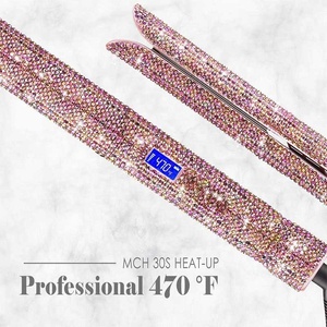 جديد الأزياء الملكي المهنية الكريستال الذهب بلينغ الماس جهاز فرد للشعر من السيراميك - Product Image 5