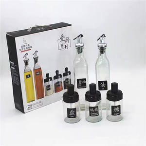 Botella de vidrio a prueba de fugas para aceite, salsa de soja y vinagre, con tapa, para uso doméstico, envasado combinado para tarros de condimentos y vino - Product Image 2