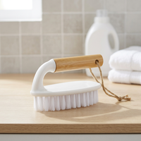 Ensemble de brosses à vaisselle en bambou en gros, brosse en bois de bambou avec manche pour vaisselle et casseroles, brosse à vaisselle en bois pour le nettoyage de la cuisine