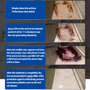Nettoyant pour sols en <span class=keywords><strong>carrelage</strong></span> SINO-309 de qualité industrielle, éliminateur de rouille et de taches jaunes sur le marbre et la pierre, 1L - Product Image 6