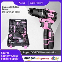 Perceuse sans fil Aotuo compacte haute puissance 300W, 18V Lithium-Ion, 45 Nm, deux vitesses, style pistolet, kit tournevis électrique