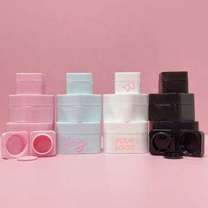 10g 20g30g 50g blanc mat noir bleu rose soin <span class=keywords><strong>de</strong></span> la peau conteneur carré Double paroi corps gommage masque PP plastique cosmétique crème <span class=keywords><strong>pot</strong></span> - Product Image 1