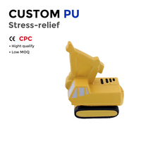 Jouets Squishy Personnalisés en PU pour Excavatrice, Jouet Anti-Stress à Remontée Lente, Jouet Sensoriel à Presser pour Enfants et Adultes, Jouet de Construction