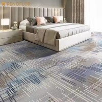 Tapis mural abstrait personnalisé de haute qualité pour l'exportation, tissé à la machine, écologique, antidérapant, en polyester lavable, pour la maison et l'hôtel