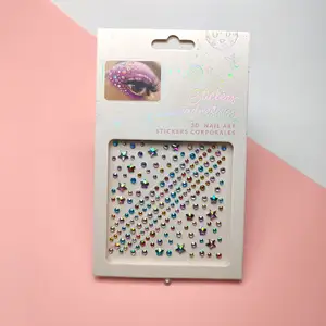 Festival Stage party dress up face gems stick on Self adhesive crystal tears gem stones sticker Face diamond rhinestone stickers