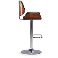Chaises de bar en cuir de base Style américain Confortable Contreplaqué chromé Métal classique pour les conceptions de meubles de bar commerciaux Modernes