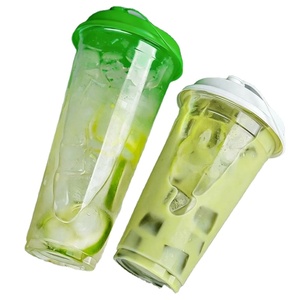 Vasos Desechables Transparentes de Plástico PP de 12oz/16oz/24oz con Impresión UV/Silk para Limonada, Fruta, Leche, Boba, Té de Burbujas y Café - Product Image 1