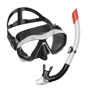 Set <span class=keywords><strong>de</strong></span> Snorkel Profesional <span class=keywords><strong>de</strong></span> Dos Piezas <span class=keywords><strong>con</strong></span> Marco Grande, <span class=keywords><strong>Gafas</strong></span> <span class=keywords><strong>de</strong></span> Vidrio Templado Impermeables y Cubierta Nasal Integrada - Product Image 6